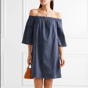 Madewell Navy Pinstripe Dress